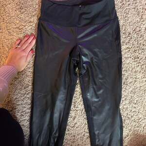 Athleta Gleam Tight In Black Faux Leather Leggings